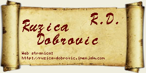 Ružica Dobrović vizit kartica